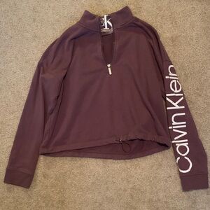 Calvin Klein Plum Half-Zip Sweatshirt